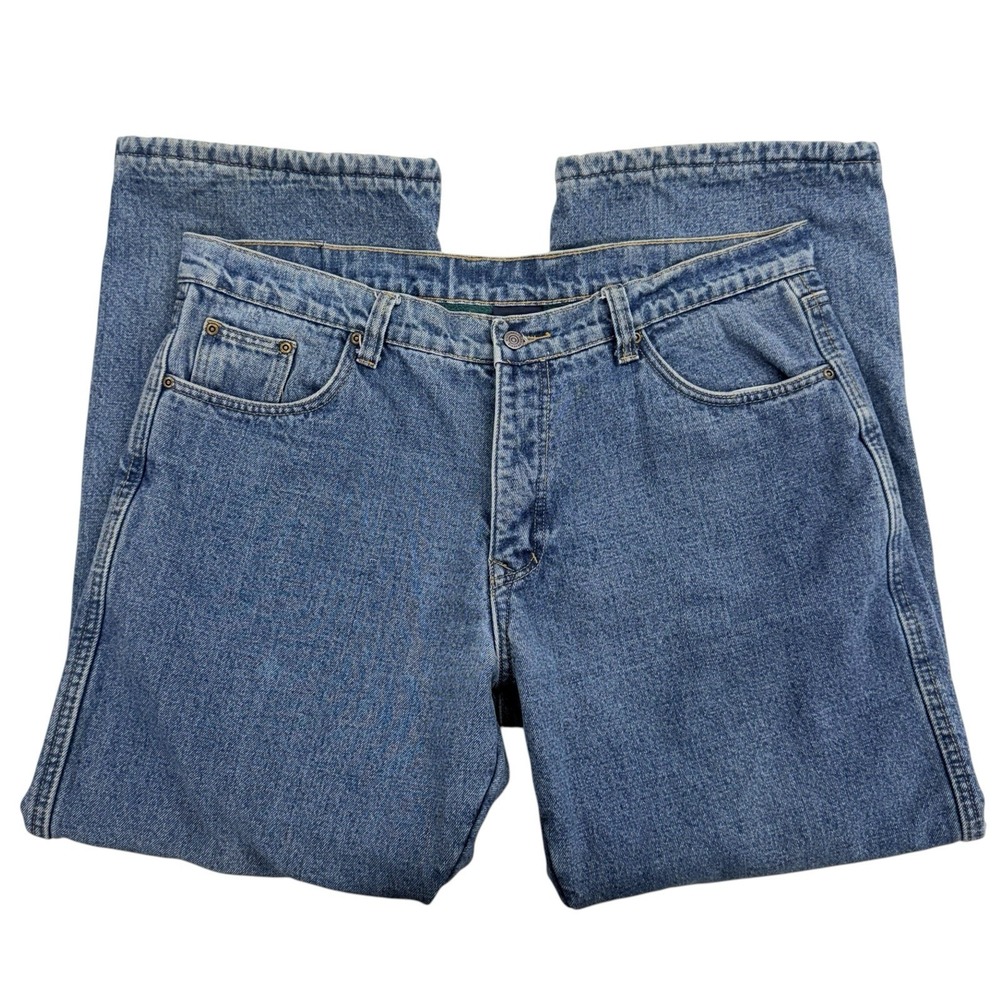 Smith's Workwear Men's Size 38x30 Fleece Lined Relaxed Denim Jeans Medium Wash